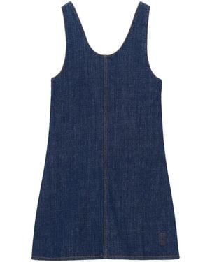 Ami Paris Ami Short Strappy Dress - Blue