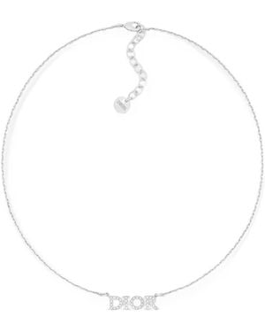 Dior Logo Necklace - White