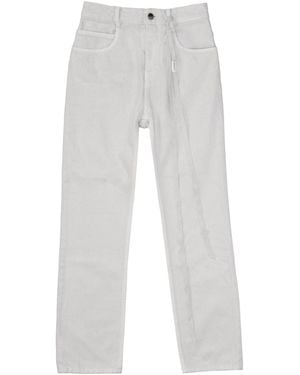 Ann Demeulemeester Herme 5 Pockets Slim Fit Cropped Jeans - Grey