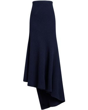 Alaïa Asymmetric Midi Skirt - Blue
