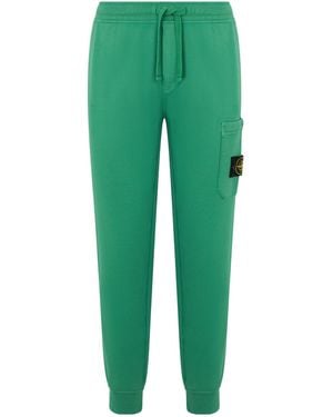 Stone Island Elastic Waist Sports Trousers - Green