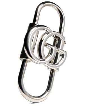 Gucci Key Chain With Double G - White