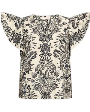 Ulla Johnson Floral Print Cover-Up - White