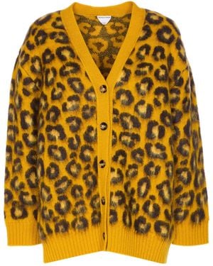 Bottega Veneta V-Neck Knitted Cardigan - Yellow
