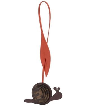 Fendi Leather Charm - White