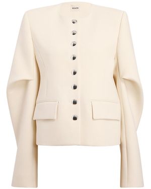 KHAITE Long-Sleeved Casual Jacket - Natural