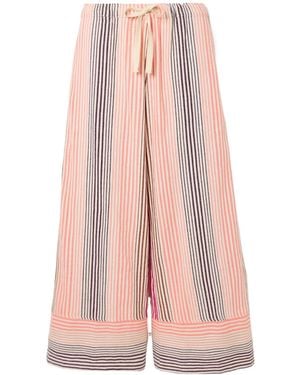lemlem Handwoven Striped Wide-Leg Trousers - Pink