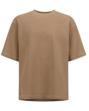 Herno Lightweight Waffle-Texture Laminated T-Shirt - Natural