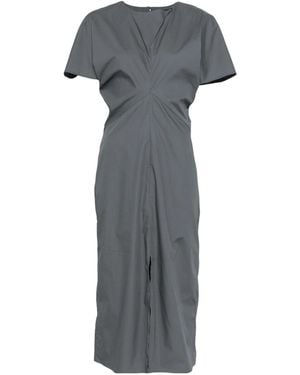 Soeur Round Neck Short Sleeve Dress - Grey