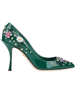 Dolce & Gabbana Rhinestone Courts - Green