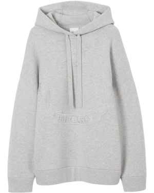 Burberry Oak Leaf Crest Oversized Hoodie - Gray