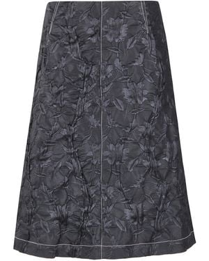 Jonathan Simkhai Vionna Floral Midi Skirt - Grey