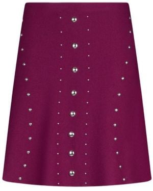 Liu Jo Studded Knitted Skirt - Purple