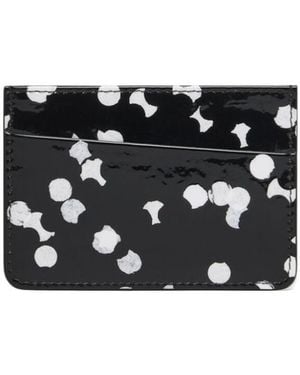 Maison Margiela Confetti-Print Four-Stitch Card Holder - Black