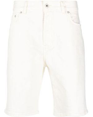 KENZO Straight-Leg Logo Patch Denim Shorts - White