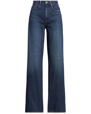 Polo Ralph Lauren Whiskered-Effect Wide-Leg Jeans - Blue