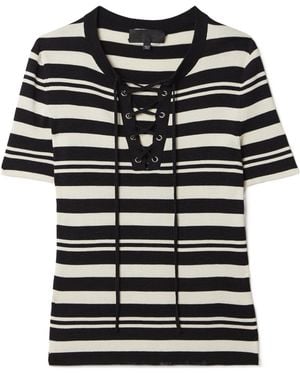 Nili Lotan Striped T-Shirt - Black
