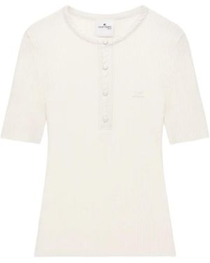 Courreges Short-Sleeved Knitwear - White