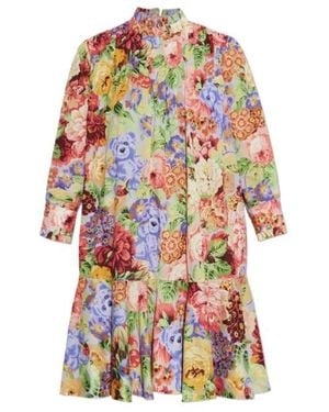 Moschino Printed Poplin Dress - White