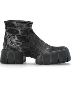DIESEL D-Tex Platform Ankle Boots - Black