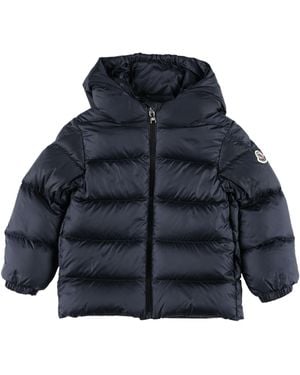 Moncler Long-Sleeved Down Jacket - Blue