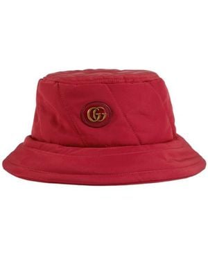 Gucci Quilted Bucket Hat - Red