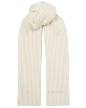 Ruslan Baginskiy Ribbed Scarf - White