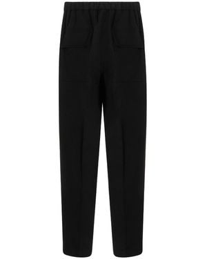 Jil Sander Elasticated Straight-Leg Trousers - Black