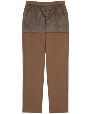 MM6 by Maison Margiela Straight Leg Panelled Trousers - Brown