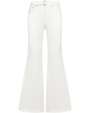 Sacai Low-Rise Flared Jeans - White
