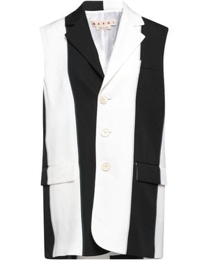 Marni Striped Sleeveless Suit Jacket - Black