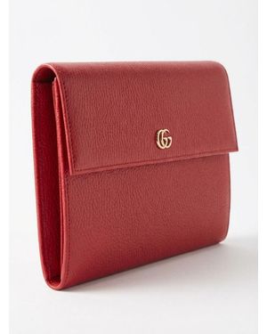 Gucci Gg Logo Clutch - Red