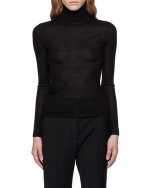Gabriela Hearst High-Necked Long-Sleeved Jumper - Black