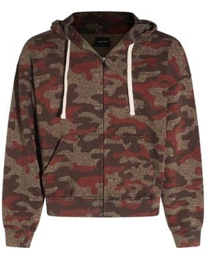Daily Paper Camouflage-Print Zip-Up Hoodie - Brown