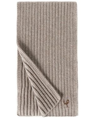 Loro Piana Rib Knitted Scarf - Brown