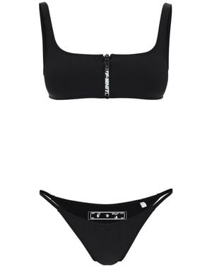 Off-White c/o Virgil Abloh Zip Detailed Sleeveless Bikini - Black