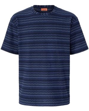Missoni Chevron-Pattern T-Shirt - Blue