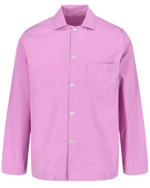Tekla Organic Cotton Pajama Shirt - Pink