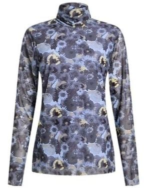 Ganni Floral Pattern Shirt - Blue