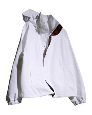 Gucci Compact Cotton Canvas Zip Jacket - White
