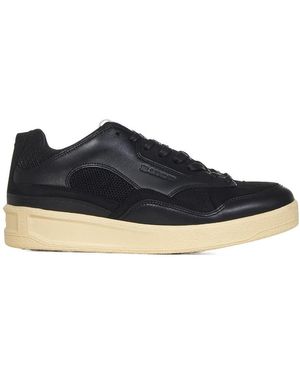 Jil Sander Panelled Lace-Up Trainers - Blue