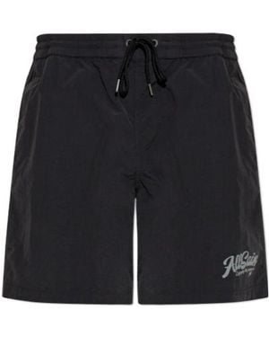AllSaints Odyssey Drawstring Swim Shorts - Black