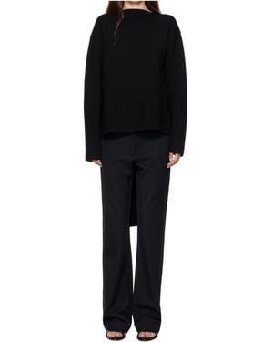 St. Agni Scarf Detail Sweater - Black