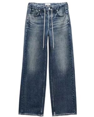 Rag & Bone Rb Miramar Drawstring Wide-Leg Pant - Blue