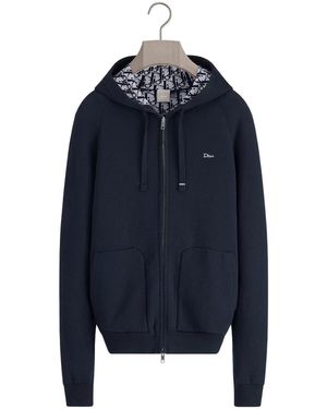 Dior Hooded Sweatshirt, Comfortable Fit - Blue