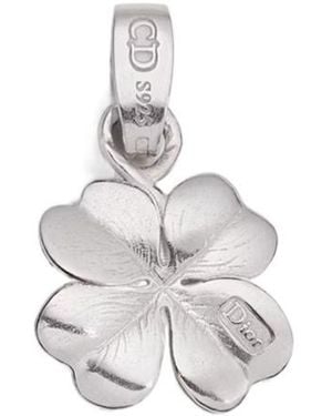 Dior Charms Four-Leaf Clover Pendant - White