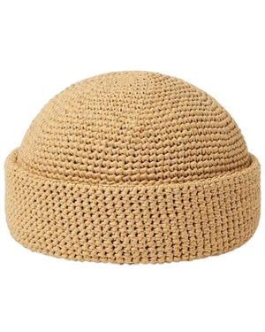 Loro Piana Doroteo Crochet-Knit Beanie Hat - Natural