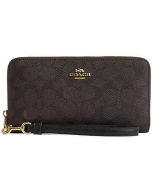 COACH Long Zipper Wallet - Black