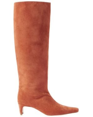 STAUD Wally Suede Boots - Brown