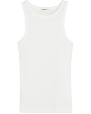 By Malene Birger Mani Ribbed Tank Top - White